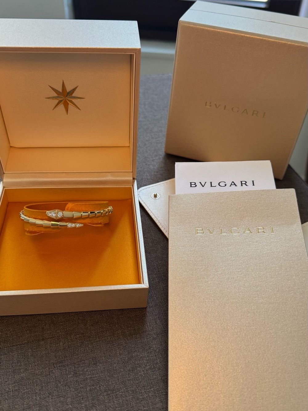 Bulgari Gold Snake Wrap Bracelet with Crystal Heads - Picture 3 of 12